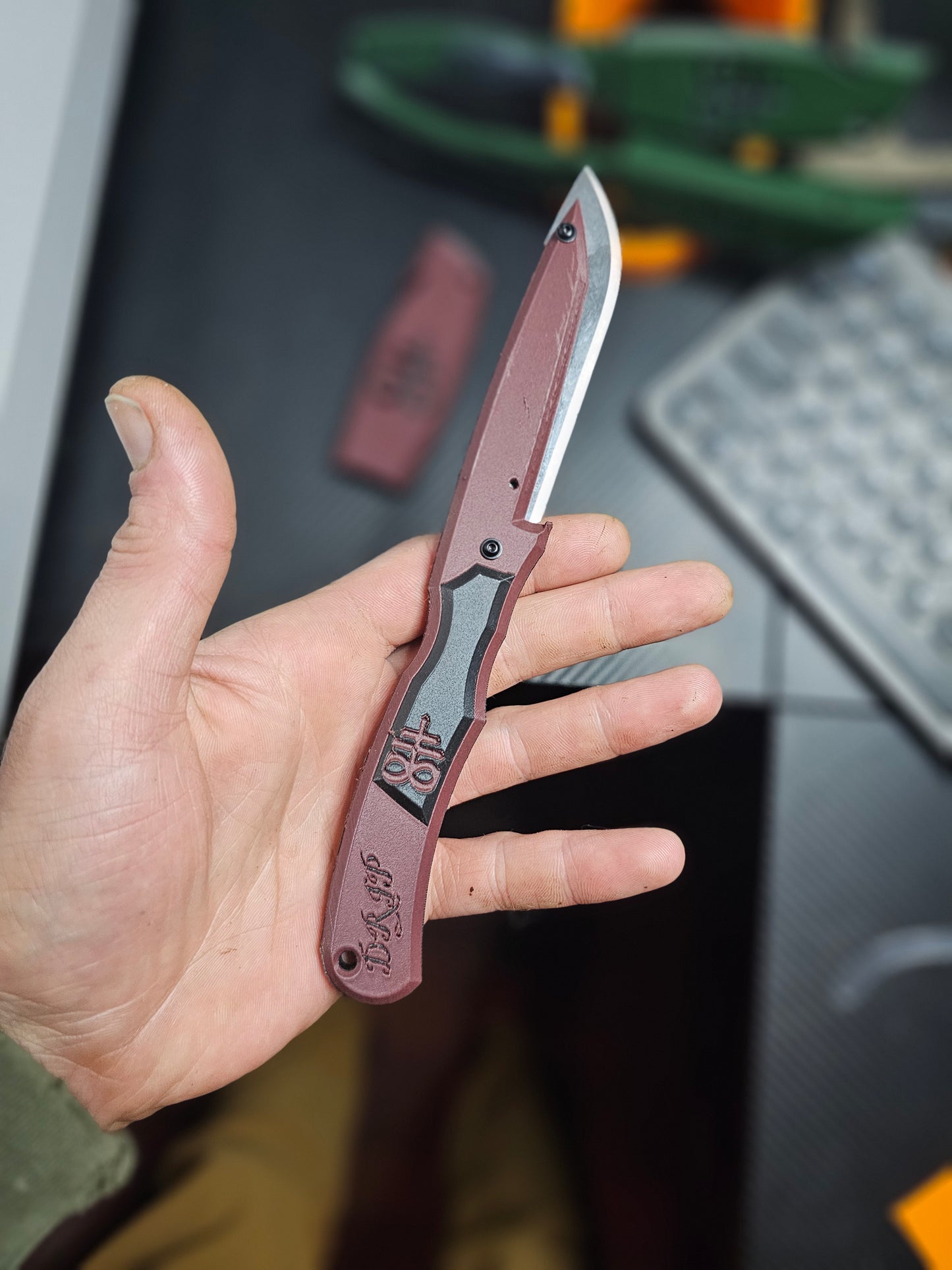 Blood red carbon fiber