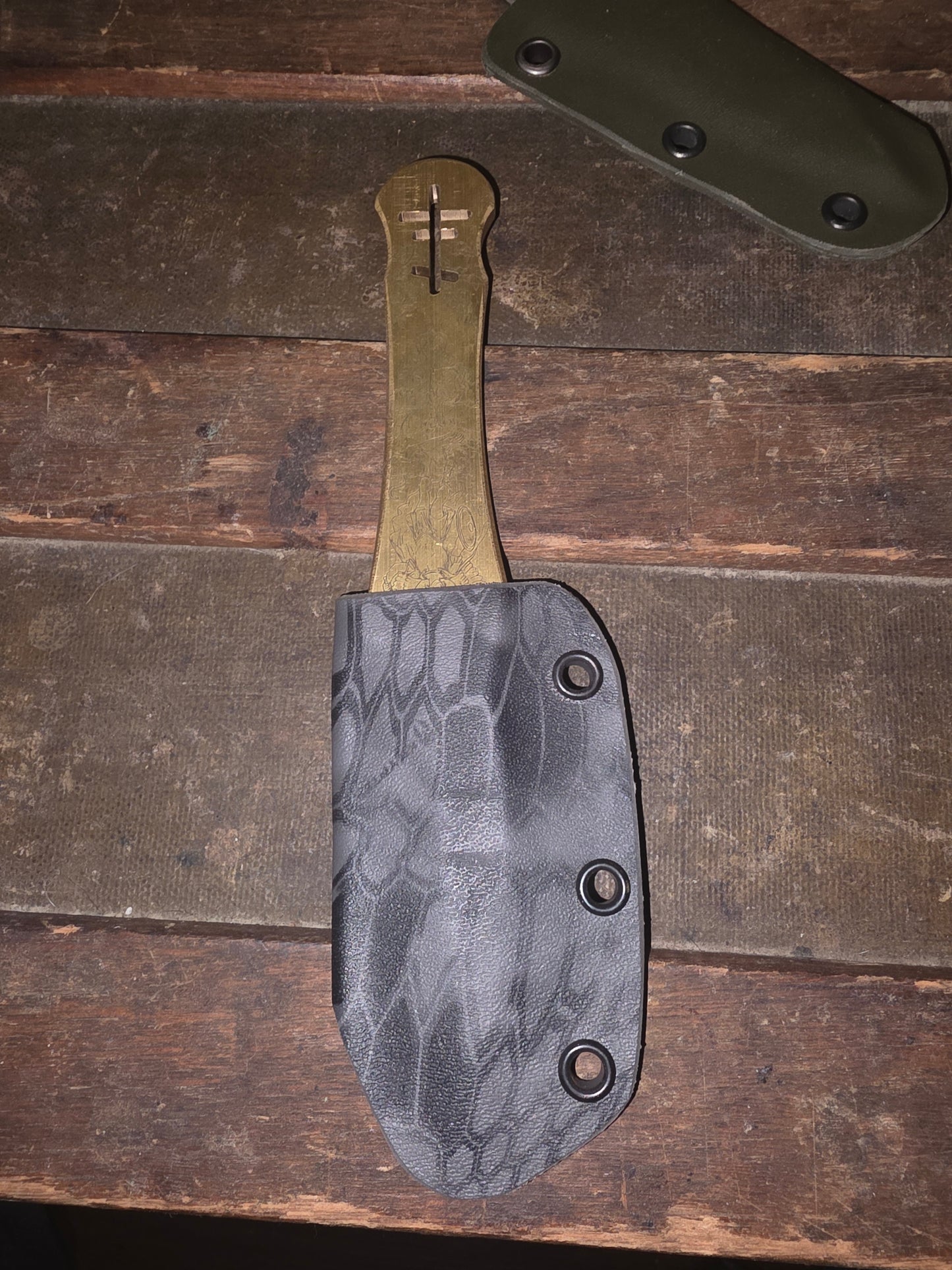 Laser engraved cnc machined tool from st Michael